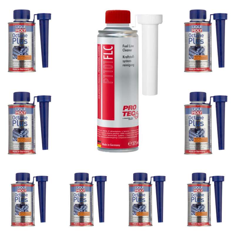 اکتان پلاس لیکومولی مدل Plus حجم 150 میلی لیتر به همراه تمیزکننده سیستم سوخت رسانی پروتک بسته 9 عددی