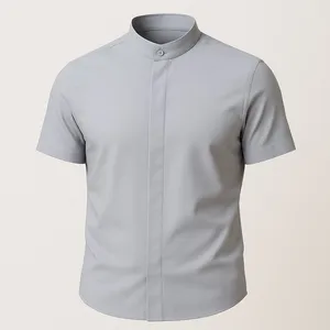 پیراهن آستین کوتاه یقه دیپلمات مردانه مدل  رهاورد کد TOC