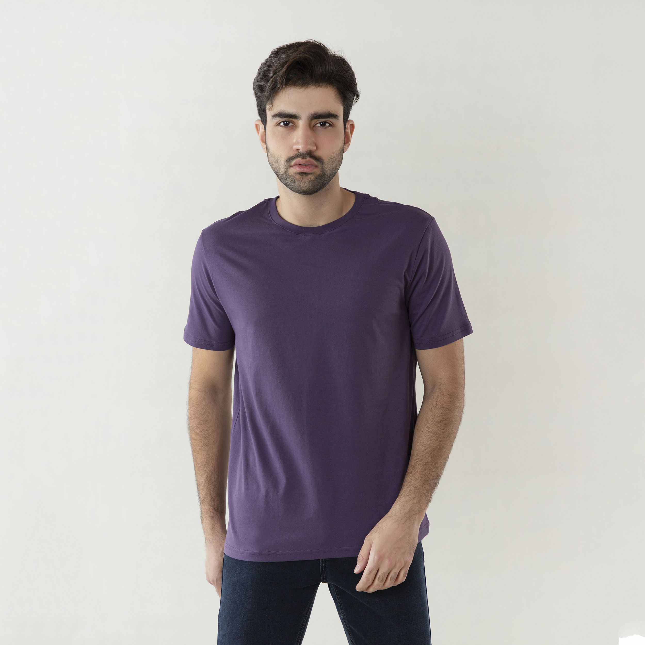 تیشرت مردانه ال سی وایکیکی مدل 0SK546Z8-HGB-DARKPURPLE -  - 1