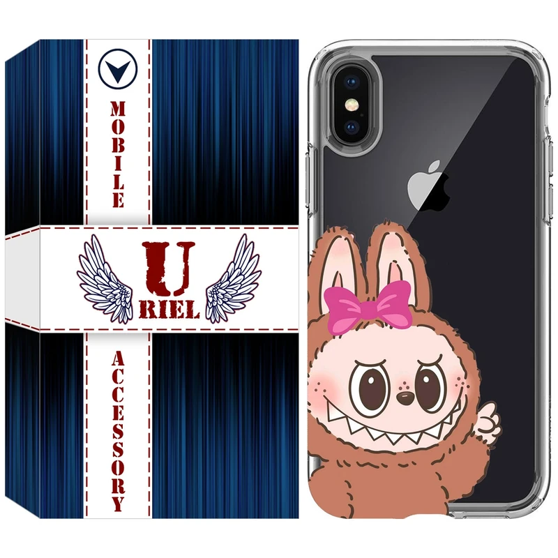 کاور یوریل مدل Clear کد 109 طرح لبوبو Labubu مناسب برای گوشی موبایل اپل iPhone X / XS