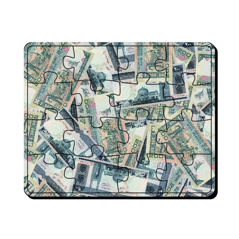 پازل 16 تکه مدل اسکناس قدیمی ایرانی