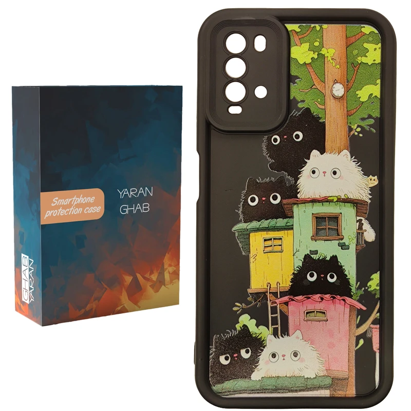 کاور یاران  قاب مدل گربه مناسب برای گوشی موبایل شیائومی Poco M3