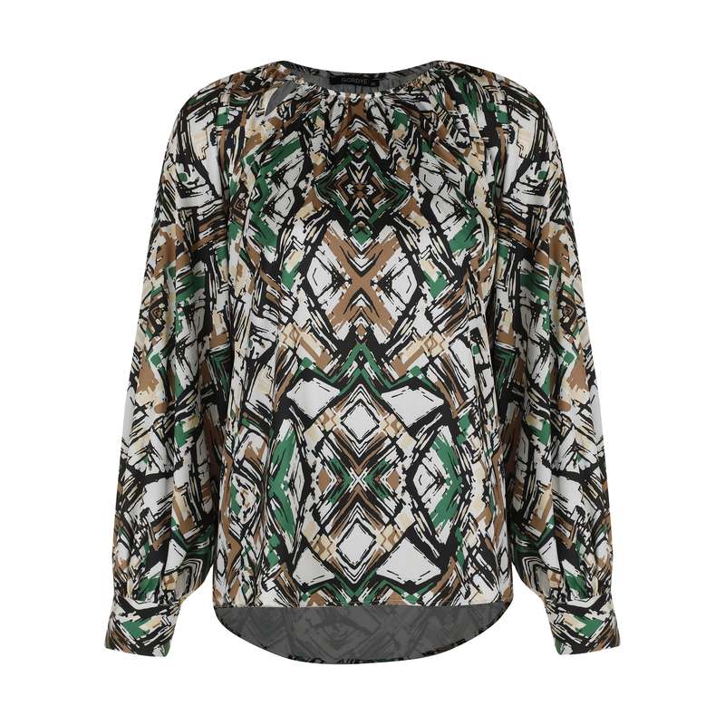 بلوز زنانه گردیه مدل 304256-white green