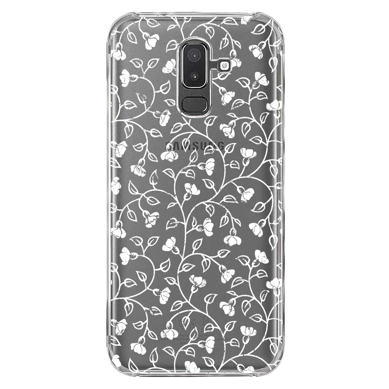 کاور مگافون طرح گل مدل C42-W مناسب برای گوشی موبایل سامسونگ Galaxy A6 Plus