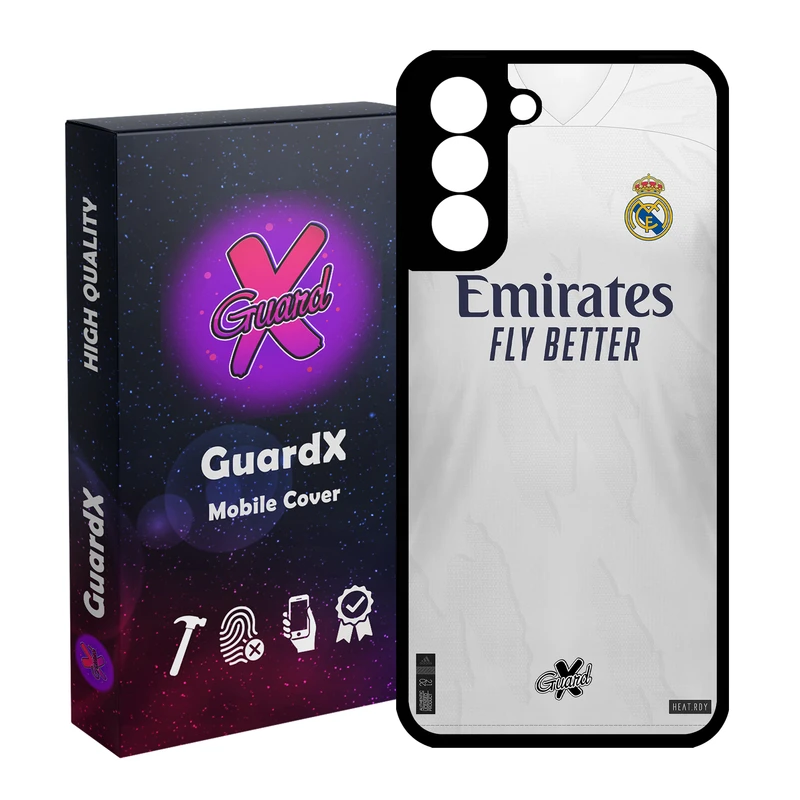 کاور گارد ایکس طرح Real Madrid مدل Glass10254 مناسب برای گوشی موبایل سامسونگ Galaxy S21 FE