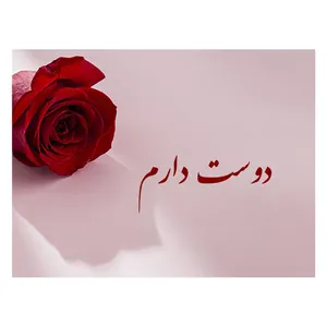 کارت پستال ماهتاب طرح عشق دوست دارم کد 1916