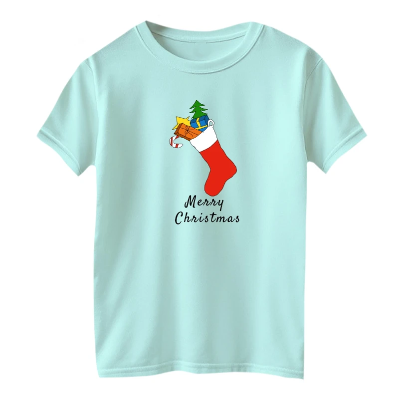 تی شرت آستین کوتاه بچگانه مدل جوراب کریسمس