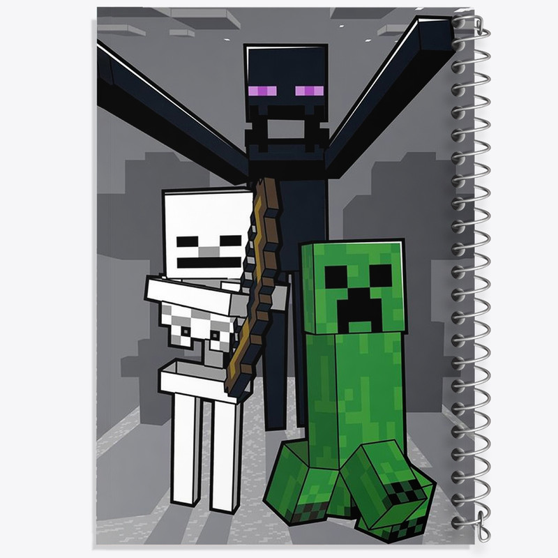 دفتر مشق 50 برگ خندالو طرح ماینکرافت (Minecraft) کد F1218