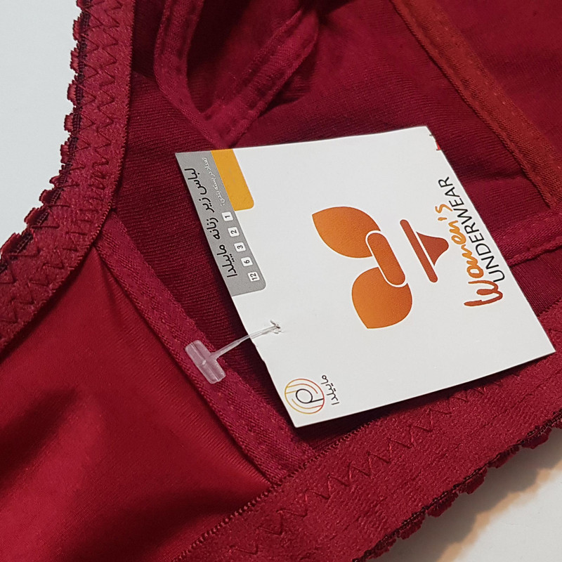 سوتین زنانه ماییلدا مدل بدون فنر کد 5053 رنگ زرشکی