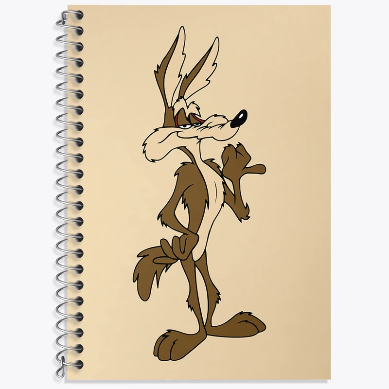 دفتر زبان 50 برگ خندالو مدل دو خط طرح وایل ای کایوت (Wile E Coyote) کد N5760