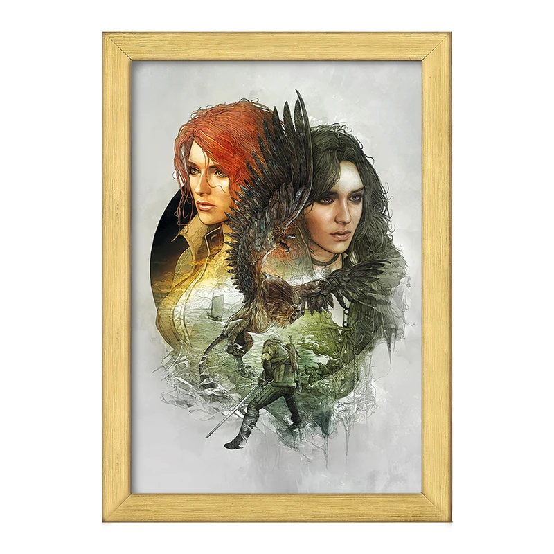 تابلو خندالو طرح تریس و ینیفر ویچر کد 30928