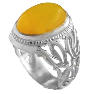 انگشتر نقره مردانه مدل عقیق شرف الشمس MSH2018