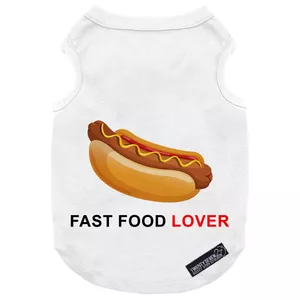 لباس سگ و گربه 27 طرح Fast Food Lover کد MH858 سایز L