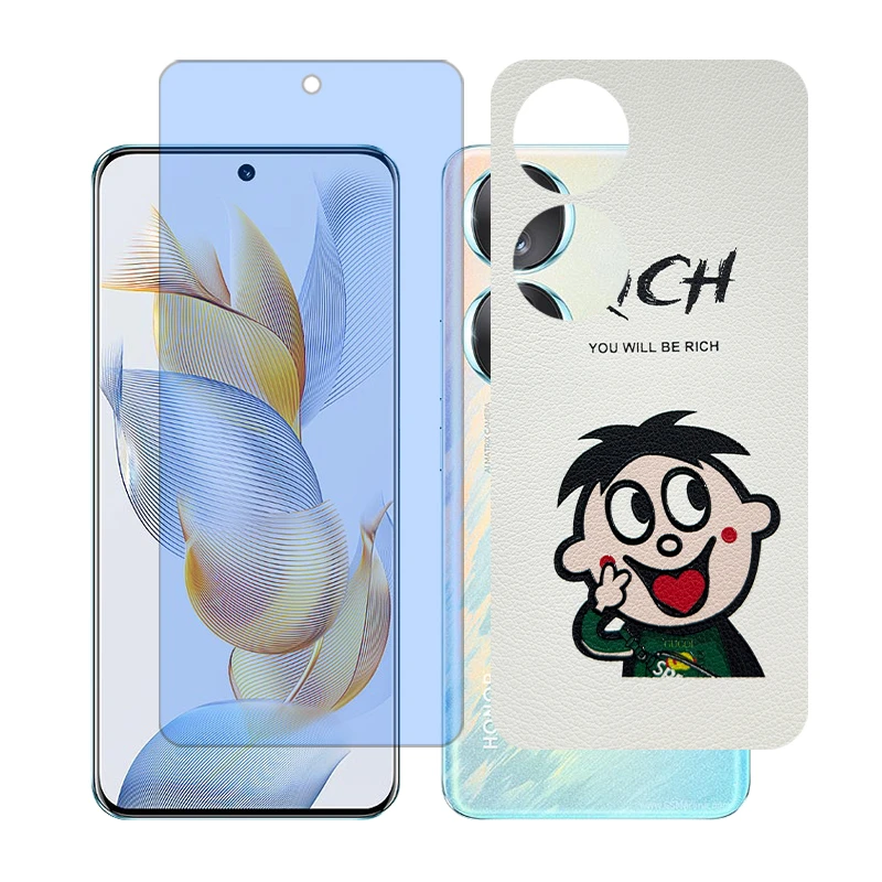 محافظ صفحه نمایش آنتی بلو گلس مدل Together مناسب برای گوشی موبایل آنر 70 به همراه برچسب پوششی پشت گوشی