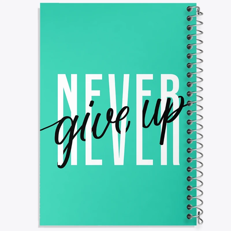 دفتر لیست خرید 50 برگ خندالو طرح Never Give Up کد F1532