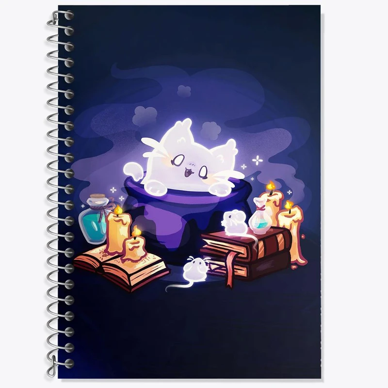 دفتر زبان 50 برگ خندالو مدل سه خط طرح موش و گربه حیوانات بامزه کد 21042