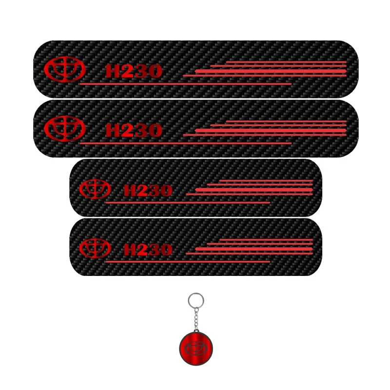 برچسب پارکابی خودرو لندمون کد LC042 MR مناسب برای برلیانس H230 مجموعه 4 عددی به همراه جاکلیدی