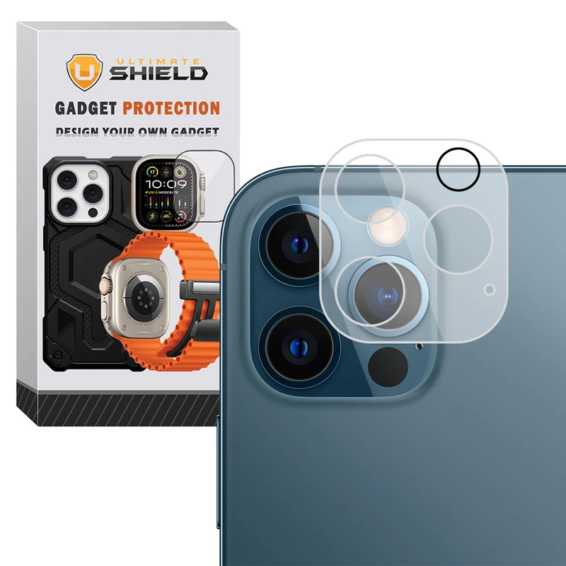 محافظ لنز دوربین شیشه‌ای آلتیمیت شیلد مدل Glass 3D UL مناسب برای گوشی موبایل اپل Iphone 12 Pro