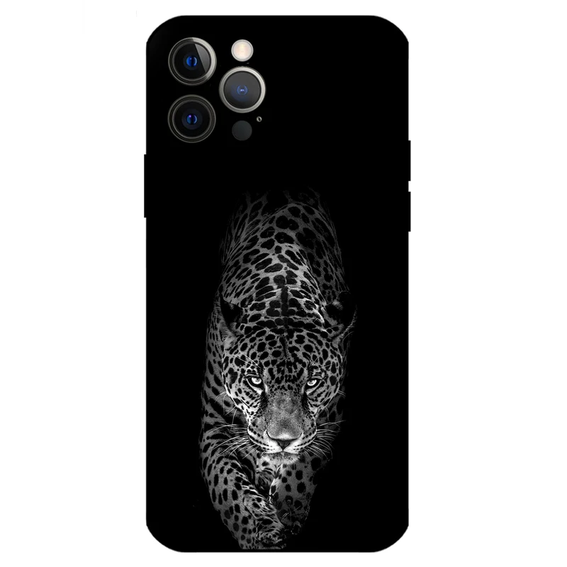 کاور مگافون طرح پلنگ مدل 1879 مناسب برای گوشی موبایل اپل Iphone 12 Pro Max     