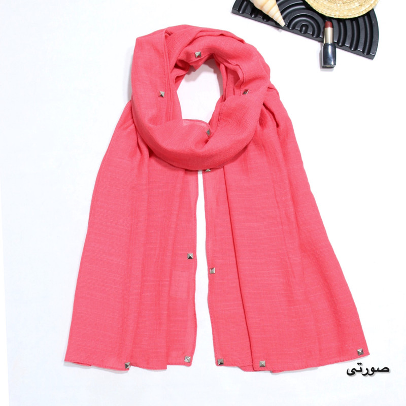 شال زنانه مدل نخی پفکی حاشیه پانچی کد a-7056