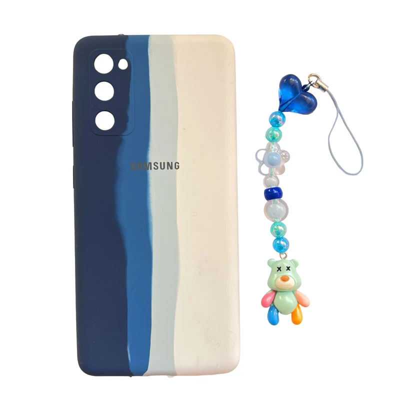 کاور مدل سیلیکونی طرح نیلا کد A11673 مناسب برای گوشی موبایل سامسونگ Galaxy S20 FE 4G / S20 FE 5G به همراه بند آویز