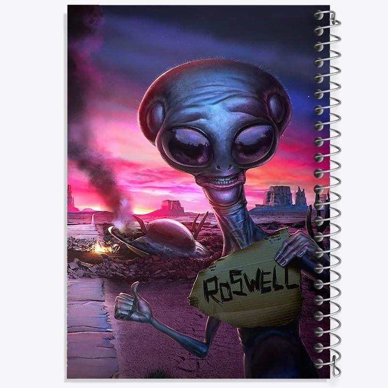 دفتر ژورنال نویسی 50 برگ خندالو مدل نقطه ای طرح آدم فضایی کد F184