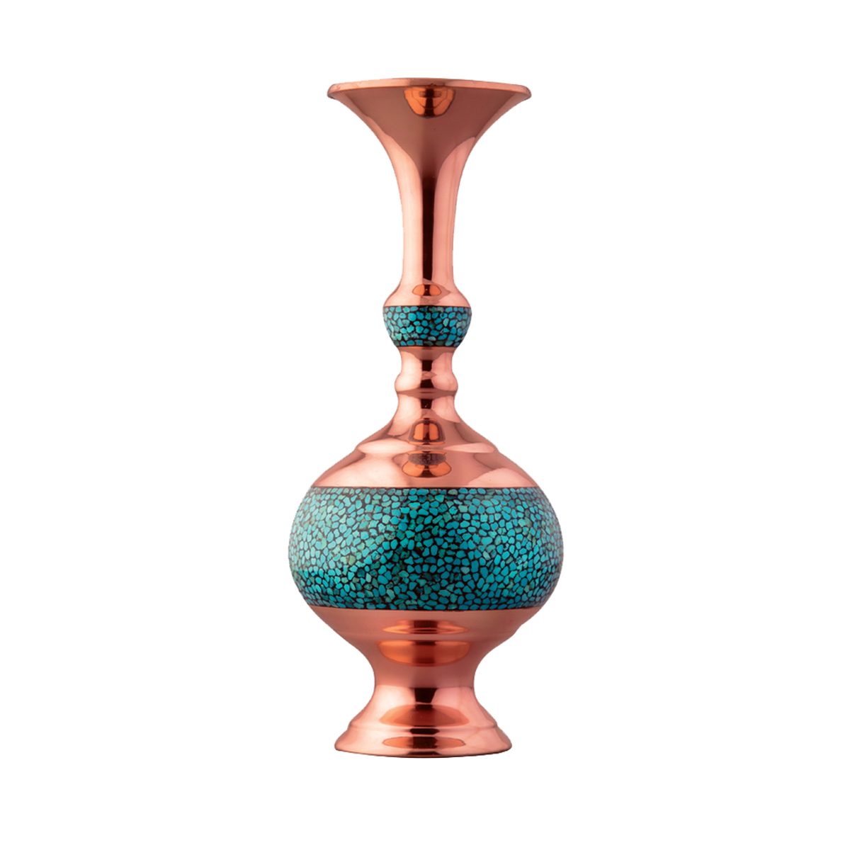 گلدان فیروزه کوبی مدل گیلاسی کد 20