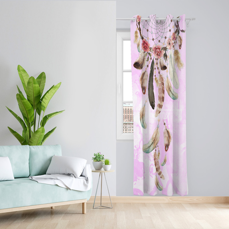 پرده طرح دریم مدل مخمل پانچی کد L 1017L L Z سایز 140x200 سانتی متر