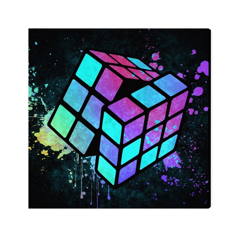 تابلو شاسی عرش مدل فانتزی مکعب روبیک کد As2298