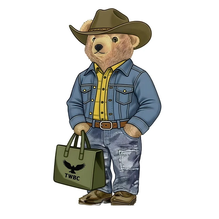 استیکر پارچه و لباس پاد آفرین مدل کارتونی طرح خرس پولو کد S3520