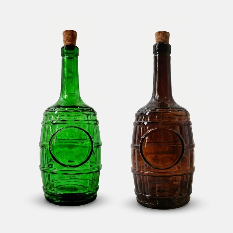 بطری آب مدل بشکه چوب پنبه کد Barrel-2