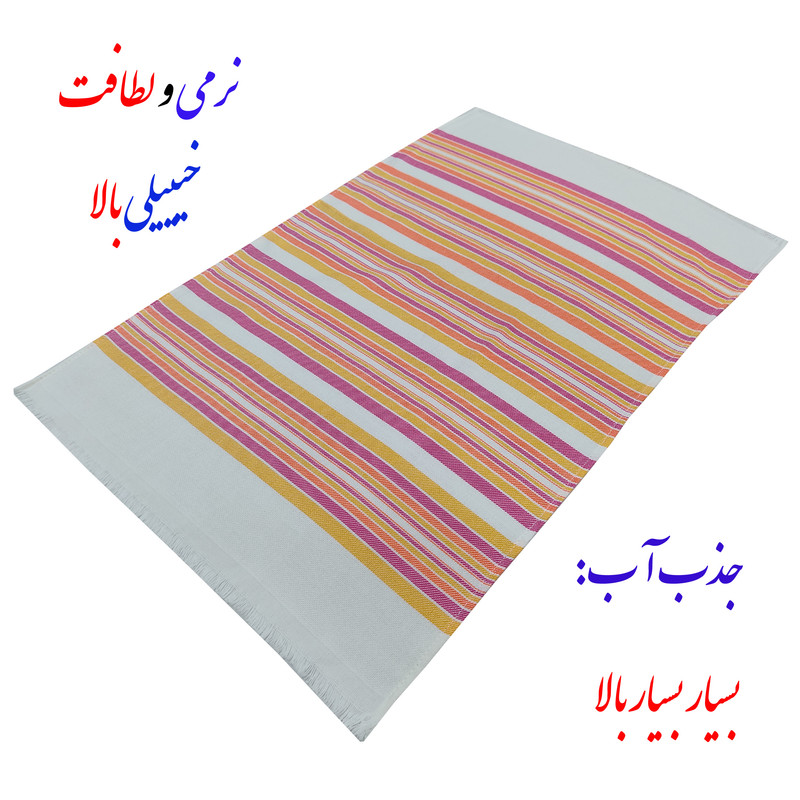 دستمال آشپزخانه نخ باف مدل ویسکوز یزد مجموعه 4 عددی