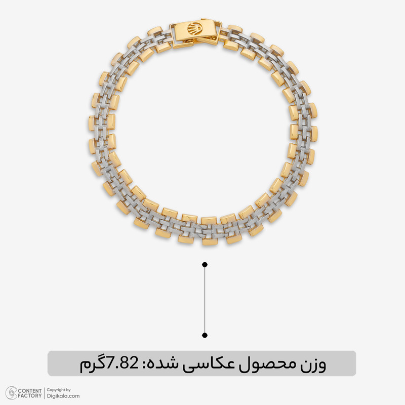 دستبند طلا 18 عیار زنانه طلای صداقت مدل EM5