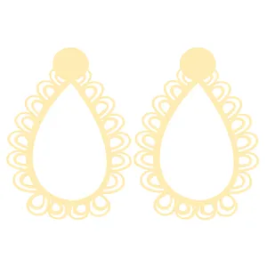 گوشواره طلا 18 عیار زنانه کرابو طرح اسلیمی مدل Kr5071