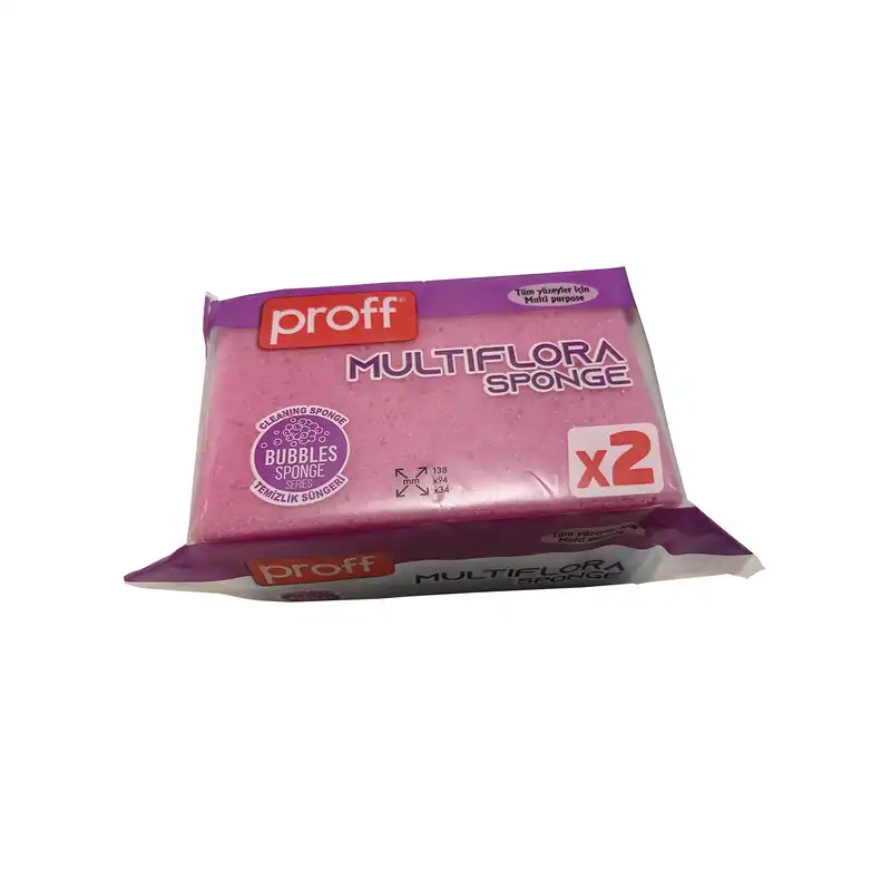 اسفنج ظرفشویی پروف مدل multiflora بسته 2 عددی