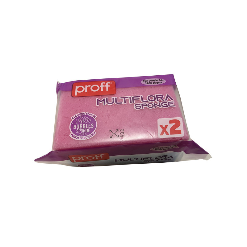 اسفنج ظرفشویی پروف مدل multiflora بسته 2 عددی