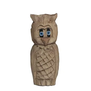 مجسمه چوبی طرح جغد کد 09
