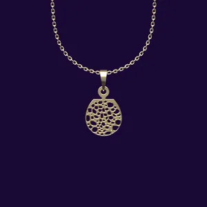 گردنبند طلا 18 عیار زنانه مدوپد مدل هندسی کد DD2-1-1033