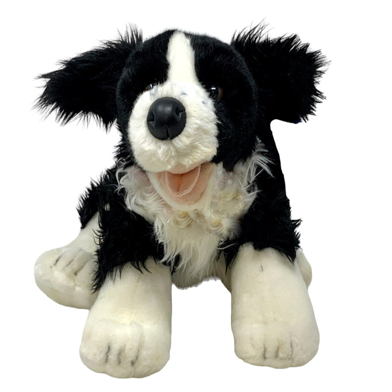 عروسک طرح سگ بردر کالی مدل Build a Bear Border Collies Dog کد SZ11/717 ارتفاع 41 سانتی متر