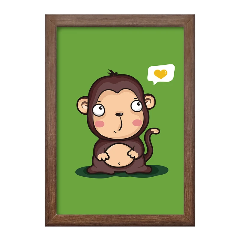 تابلو خندالو طرح میمون کیوت کد F2477
