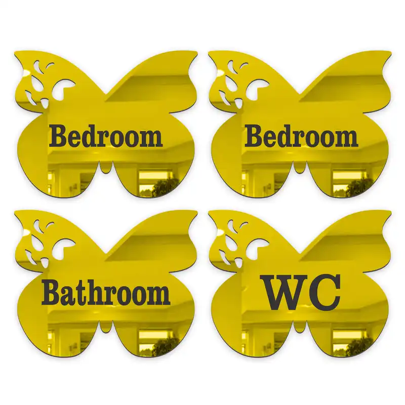 آینه پلکسی گلس دکوماتوس طرح نشانگر سرویس مدل IND109 بسته چهار عددی