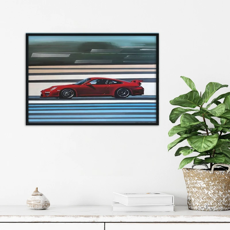 تابلو آتریسا طرح ماشین مدرن مدل ATFC20 فریم مشکی