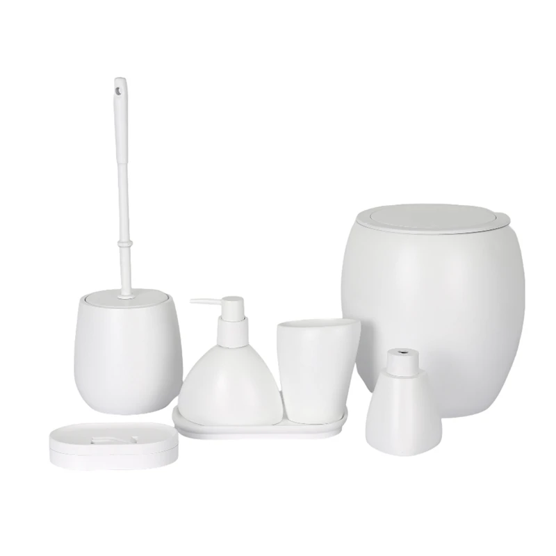 ست سرویس بهداشتی 7 پارچه دلفین مدل FN-714-White