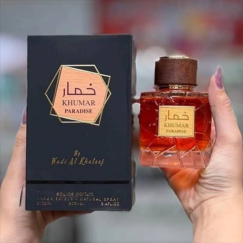 ادو پرفیوم وادی الخلیج مدل خمار پارادایس حجم 100 میلی‌لیتر با رایحه گرم و پخش بوی قوی مناسب بهار