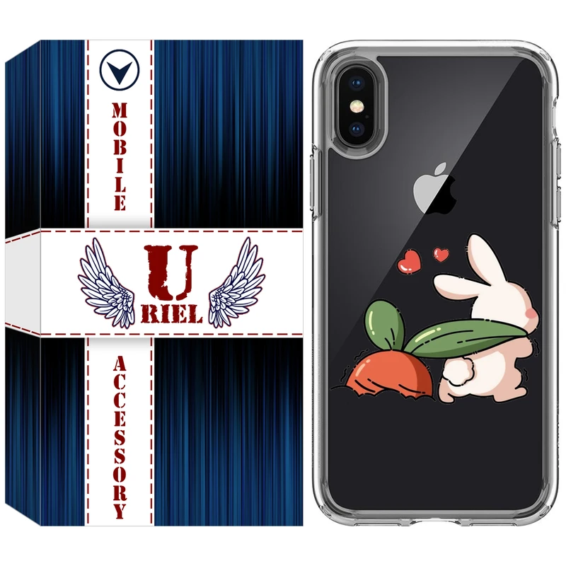 کاور یوریل مدل Clear کد 71 طرح خرگوش مناسب برای گوشی موبایل اپل iPhone X / XS