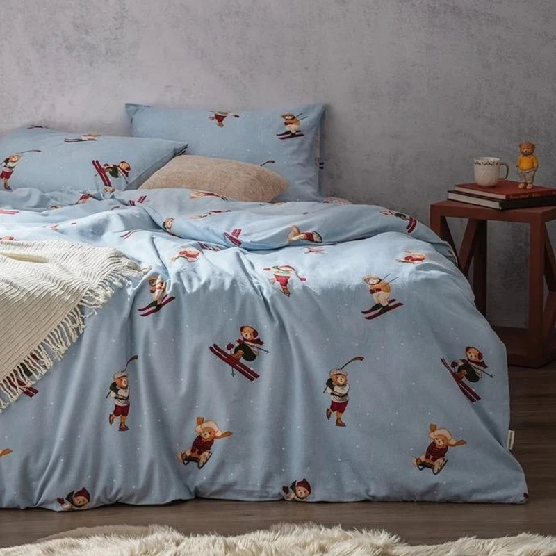 سرویس روتختی مادام کوکو مدل Fabienne Flannel تک نفره 3 تکه