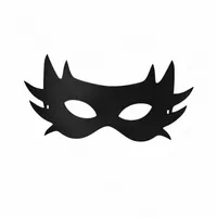 ماسک ایفای نقش مدل نقاب بالماسکه چرمی گربه