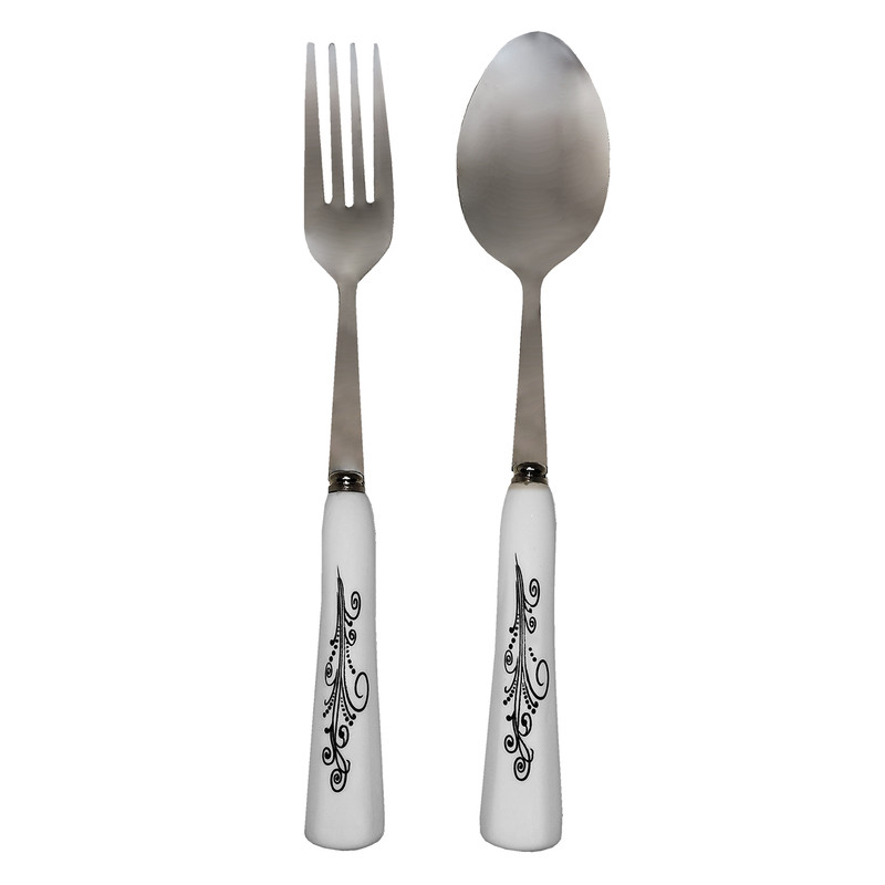 ست قاشق و چنگال مدل Ceram-06 بسته 12 عددی