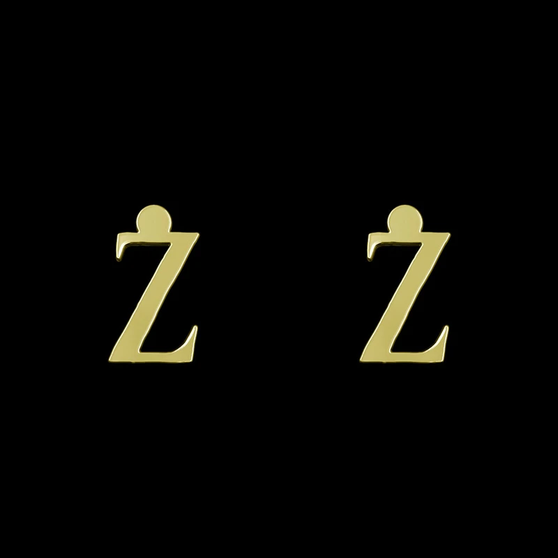 گوشواره طلا 18 عیار زنانه مدوپد مدل حرف Z کد GA1-17068