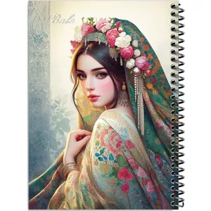 دفتر طراحی 50 برگ انتشارات بله مدل کاغذ ضخیم طرح فانتزی دختر ایرانی کد Q506